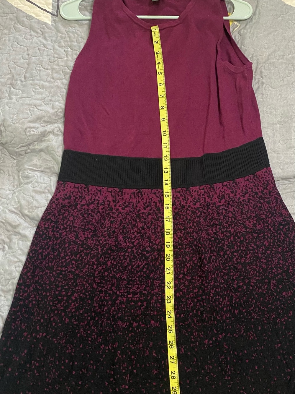 Ann Taylor Maroon and Black Sleeveless Knit Dress - Picture 6 of 6